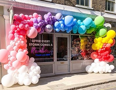 🍨店铺门口气球拱门🍧开业庆典门头气球布置